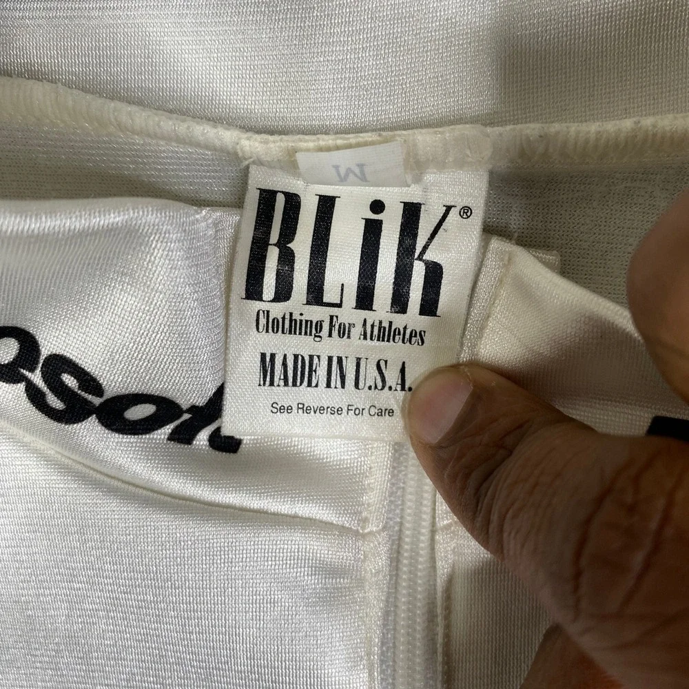 Vintage Microsoft Windows Cycling Jersey Blik Mens Medium White Tech Promo 90s